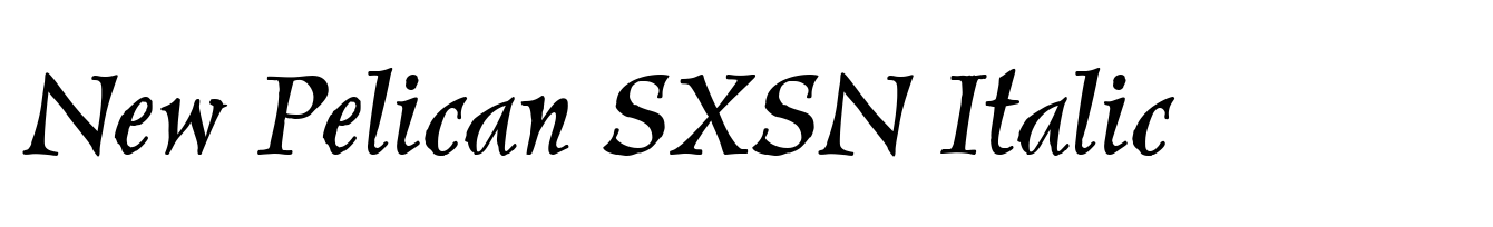 New Pelican SXSN Italic